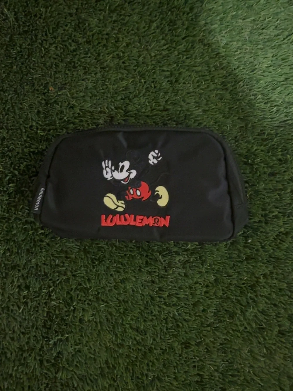 lululemon athletica Black Toiletry Pouch with Mickey Graphic